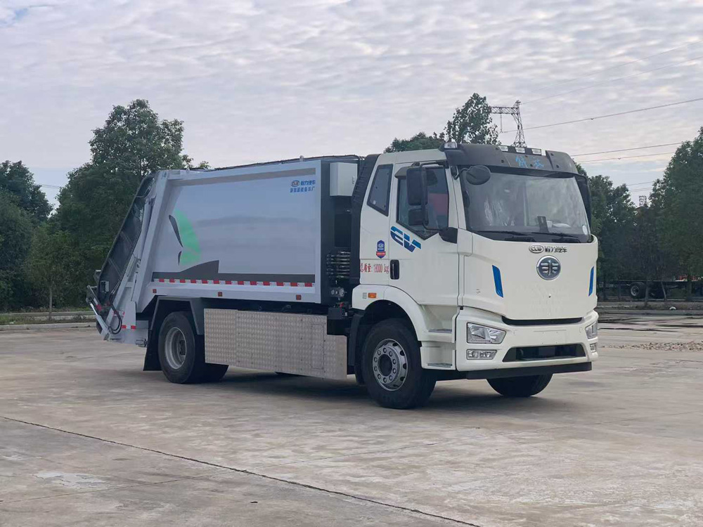 解放14方純電動(dòng)高端壓縮垃圾車(chē)EV