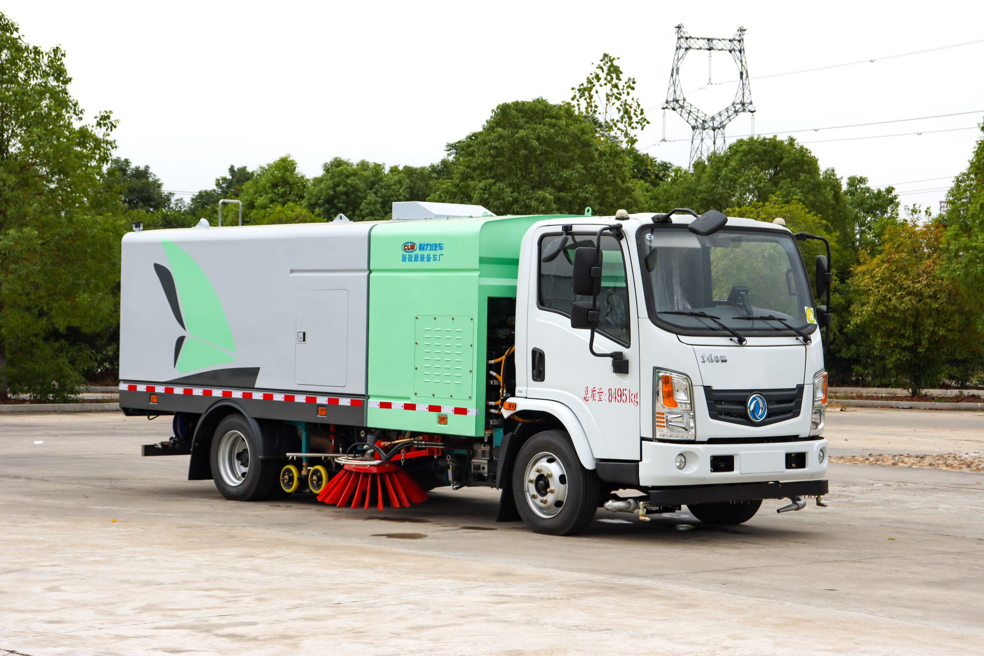 東風華神10方純電動高端多功能洗掃車